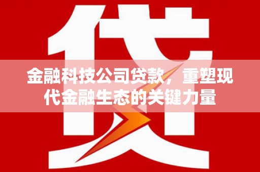 铅山金融科技公司贷款，重塑现代金融生态的关键力量