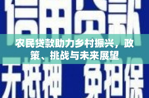 铅山农民贷款助力乡村振兴，政策、挑战与未来展望