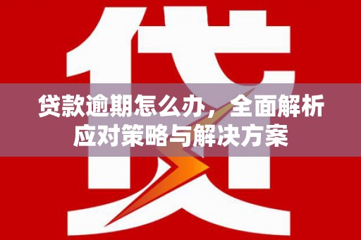铅山贷款逾期怎么办，全面解析应对策略与解决方案